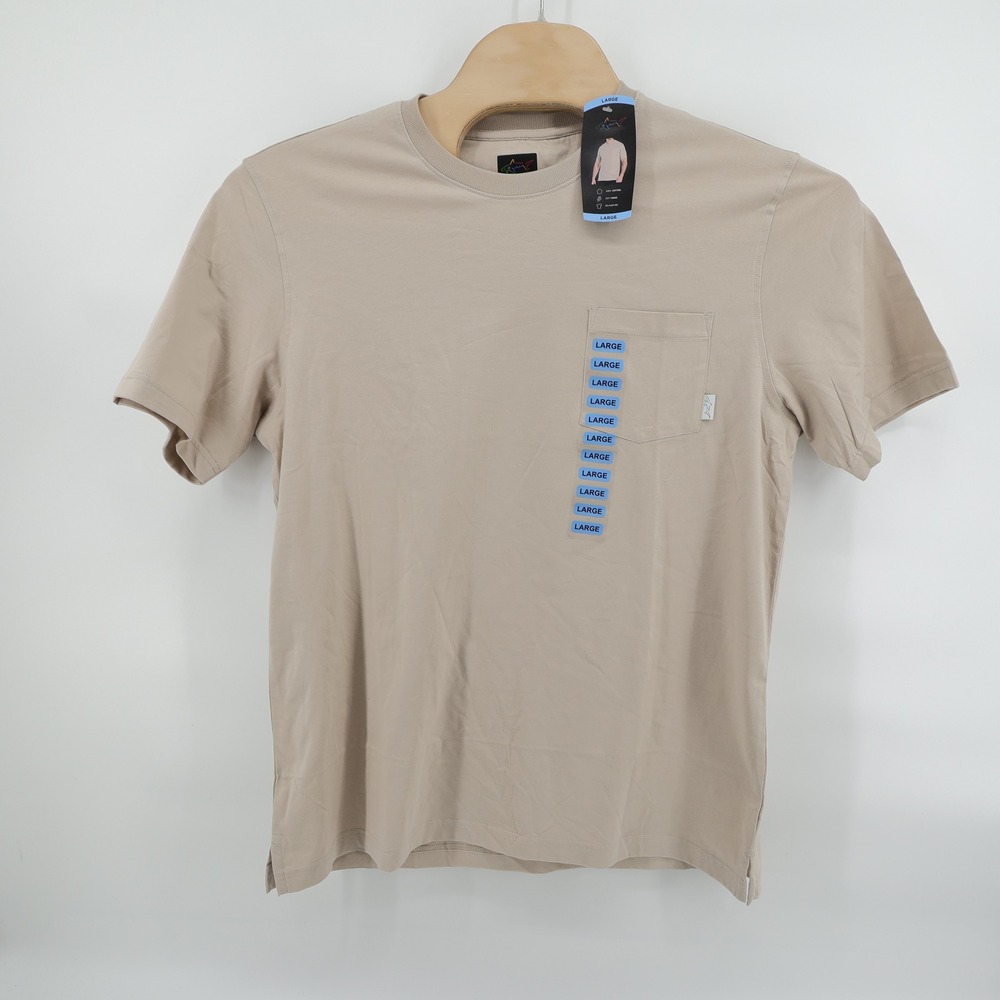 NEW Greg Norman Lot of 2 Pocket T-Shirt Blue Grey Cotton Short Sleeve Mens Large - Picture 5 of 10